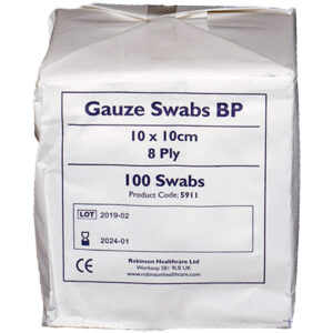 Gauze Swabs 10cm x 10cm 100 Pack